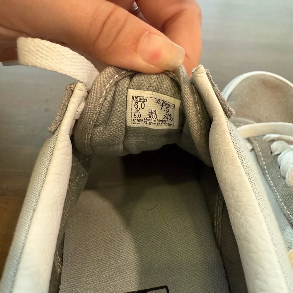Vans Old Skool Drizzle Gray Light Blue Gray Flat Low Top Sneakers Womens 7.5 M6